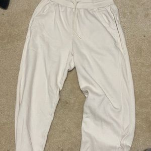 White oversize sweatpants